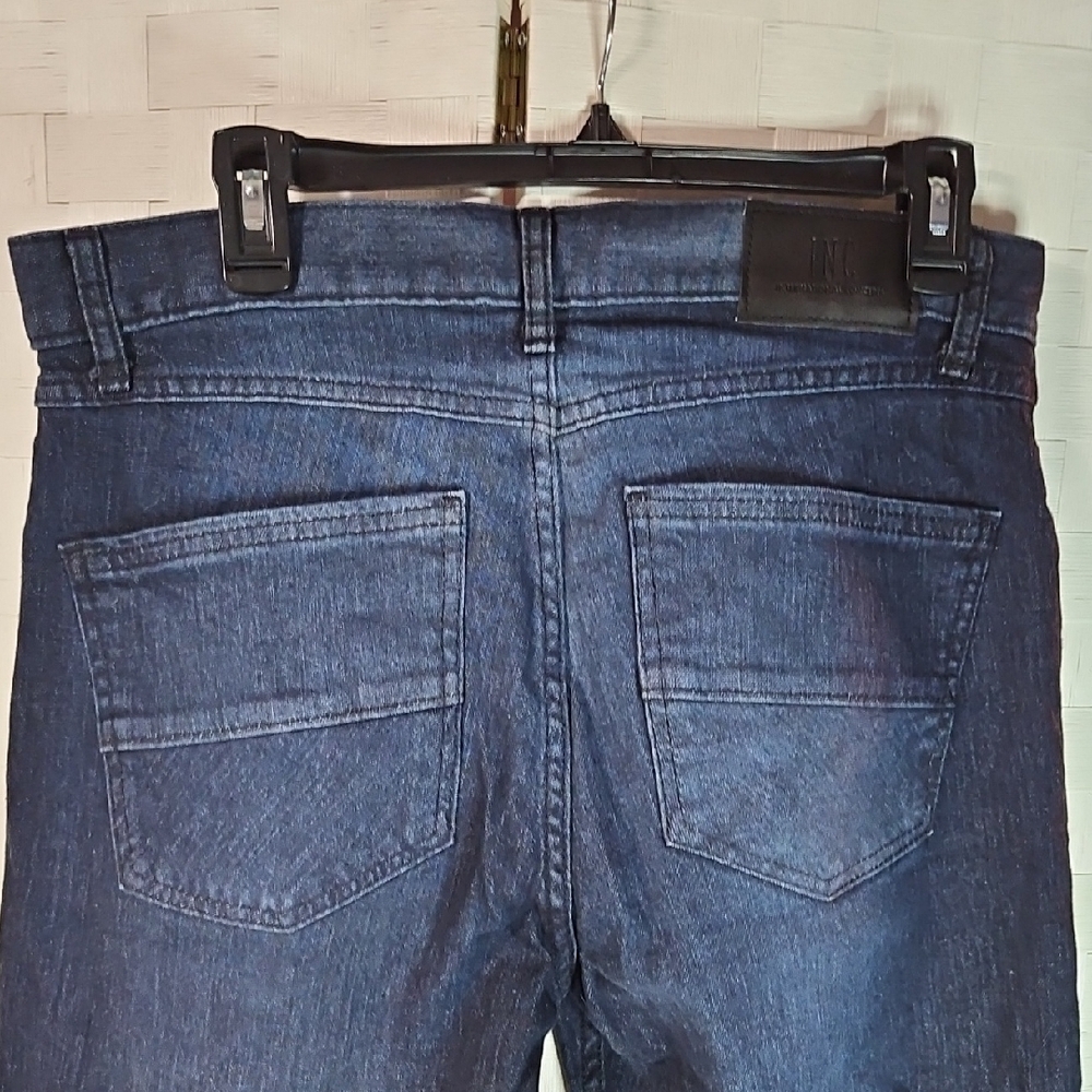 INC International Concepts Men's Bootcut Jeans - Dark Blue - Picture 4 of 9